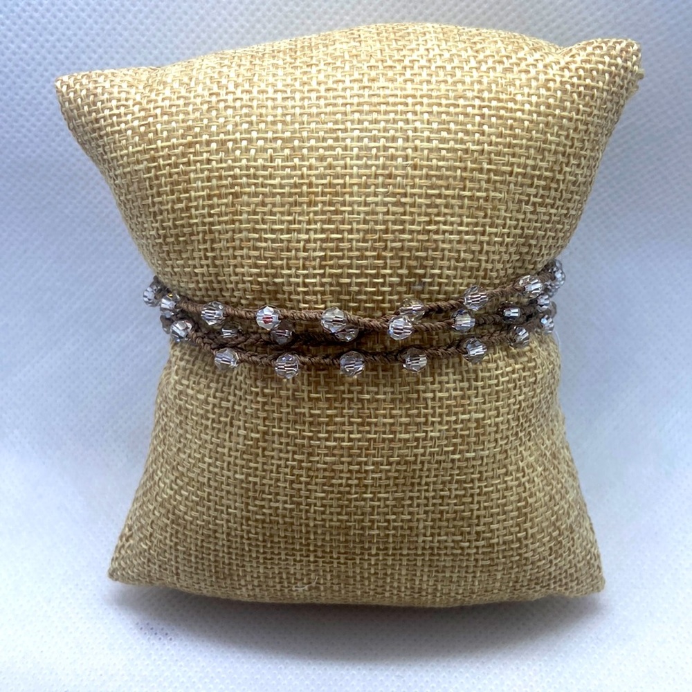 Brighton Karma Bracelet- brown multi strand bracelet w/ brand and charms